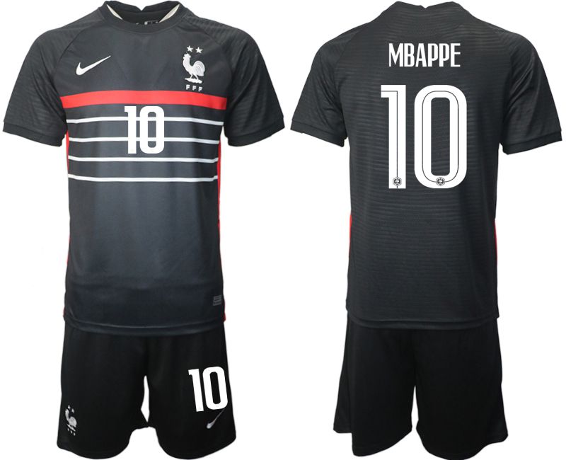 Men 2022 World Cup National Team France home black #10 Soccer Jerseys